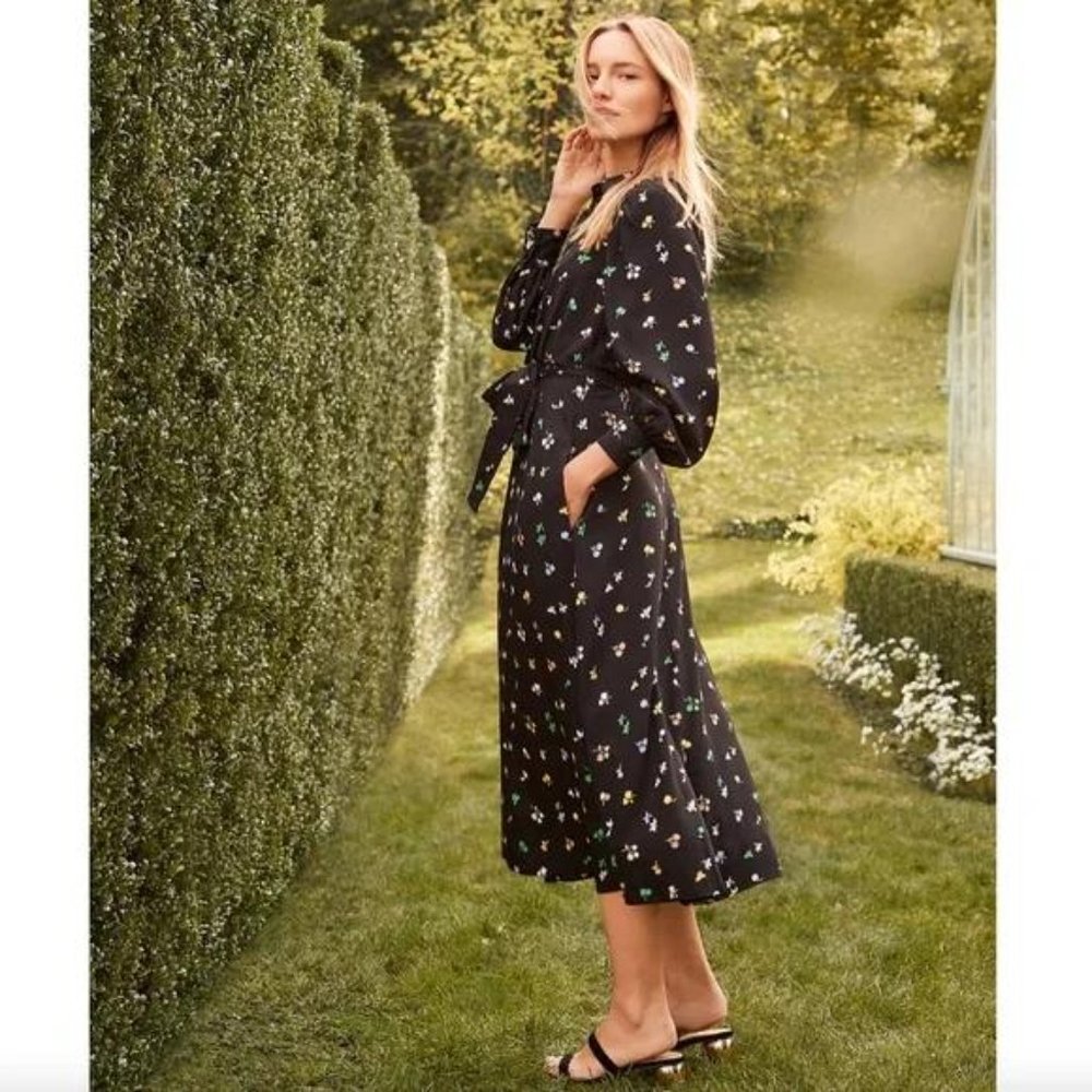 Ann Taylor Floral Belted Shirtdress New - Picture 4 of 4